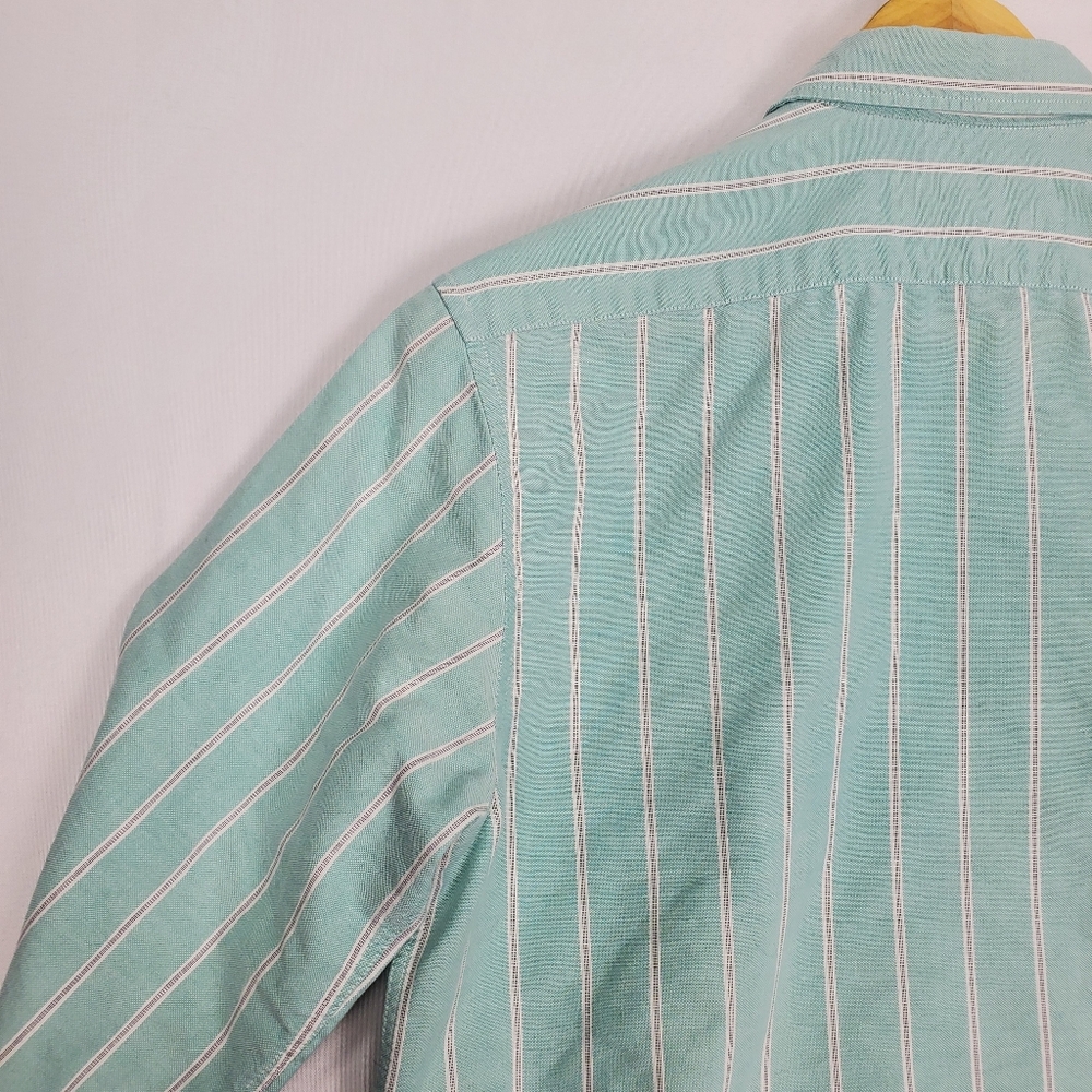 Burberrys of London Men's Verticle Stripe Button Up Shirt SZ 42 Made in France - Picture 15 of 16
